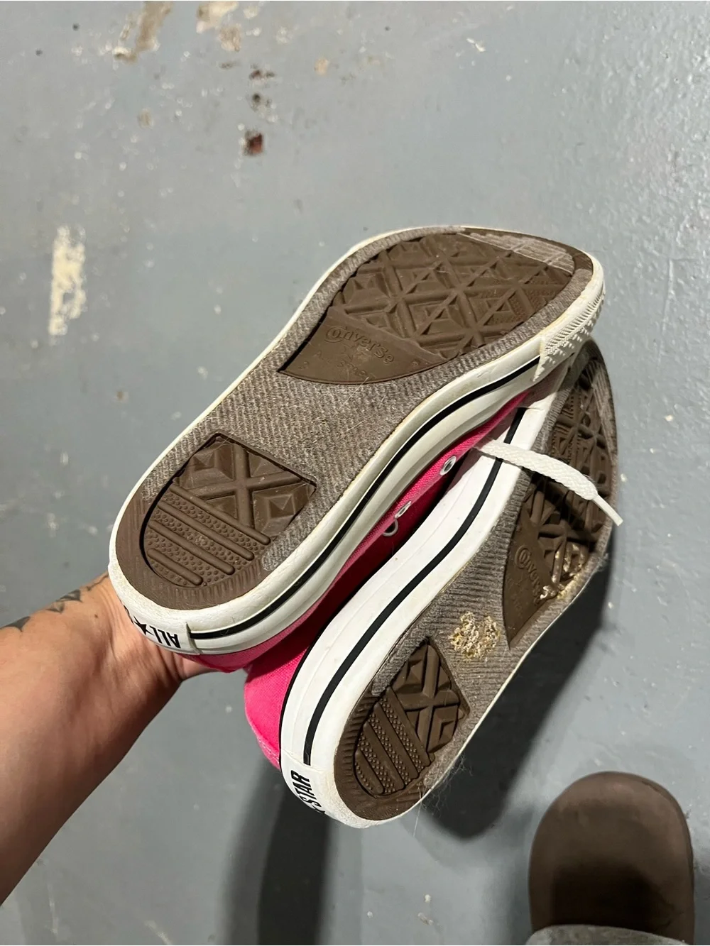 Converse Kids High Top Sneakers in Bright Pink